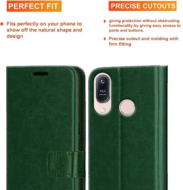 Green_Artificial_Leather_Zenfone_Max_M1_(ZB556KL)_Flip_Cover