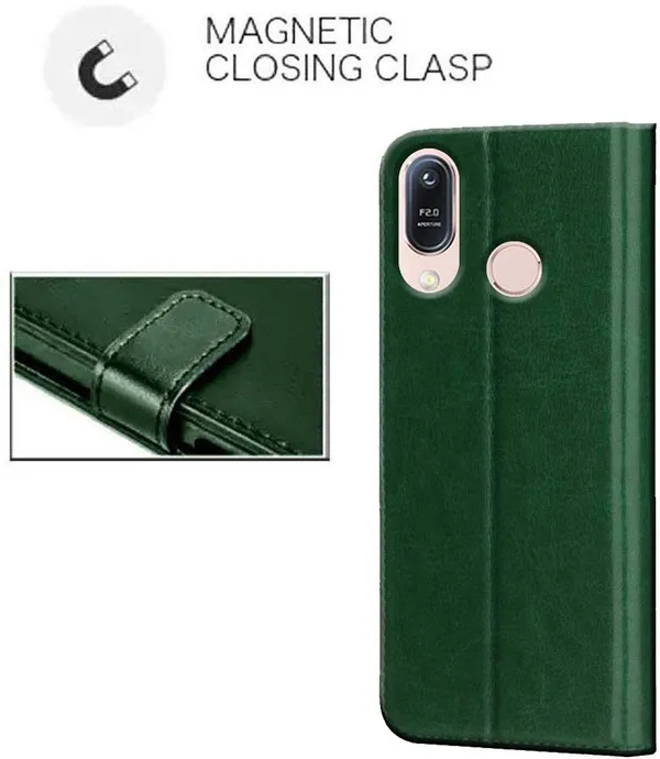 Green_Artificial_Leather_Zenfone_Max_M1_(ZB556KL)_Flip_Cover