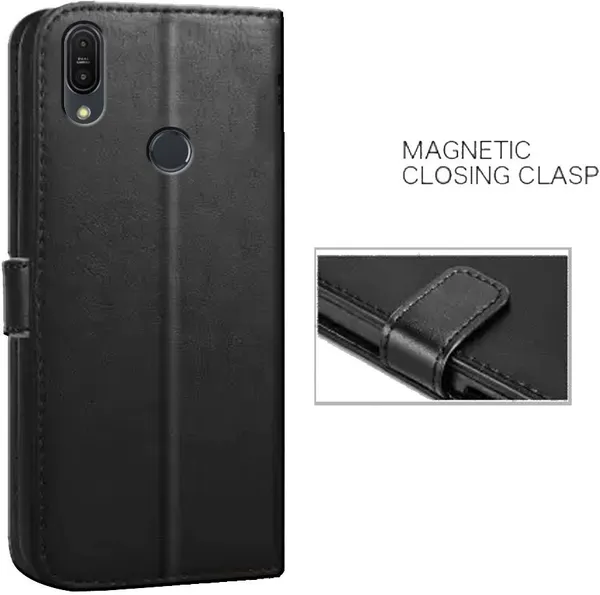 Black_Artificial_Leather_Asus_Zenfone_Max_Pro_M1_Flip_Cover