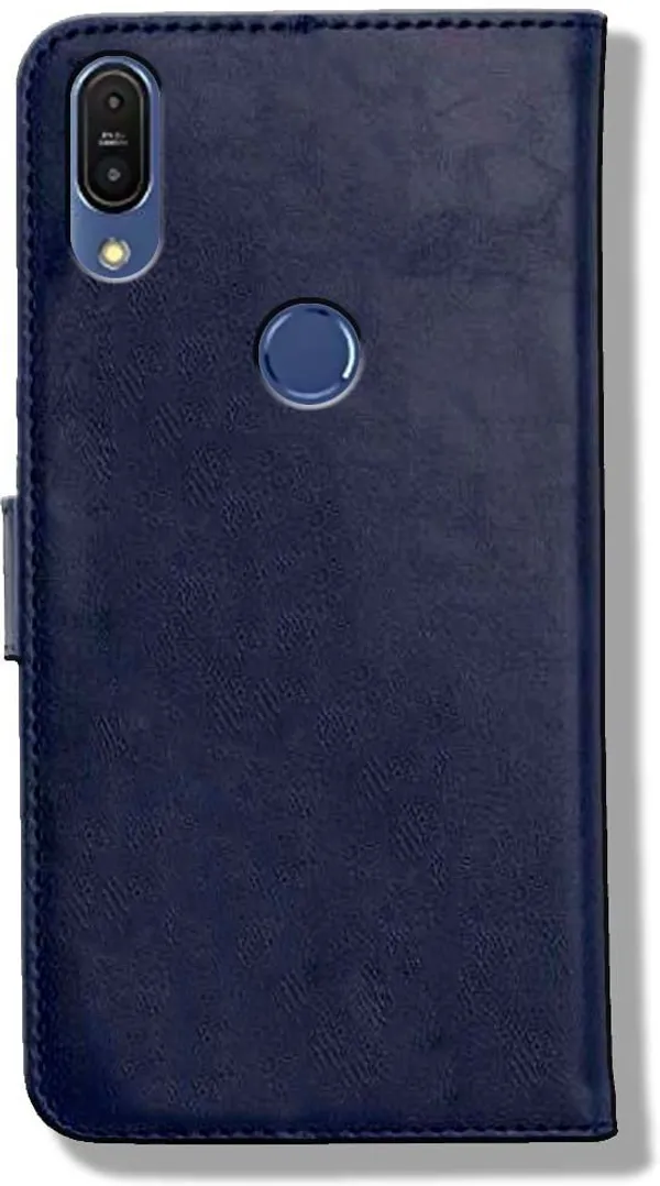 Blue_Leather_Asus_Zenfone_Max_Pro_M1_Flip_Cover