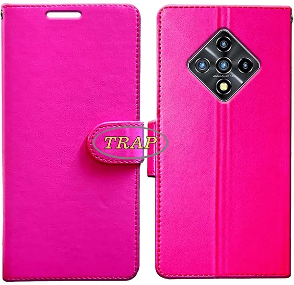 Pink_Artificial_Leather_Infinix_Zero_8i_Back_Cover