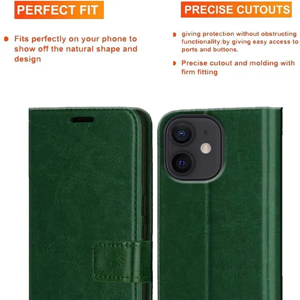 Green_Artificial_Leather_Apple_iPhone_12_Mini_Back_Cover