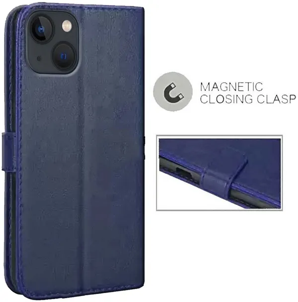 Blue_Artificial_Leather_Apple_iPhone_13_mini_Back_Cover