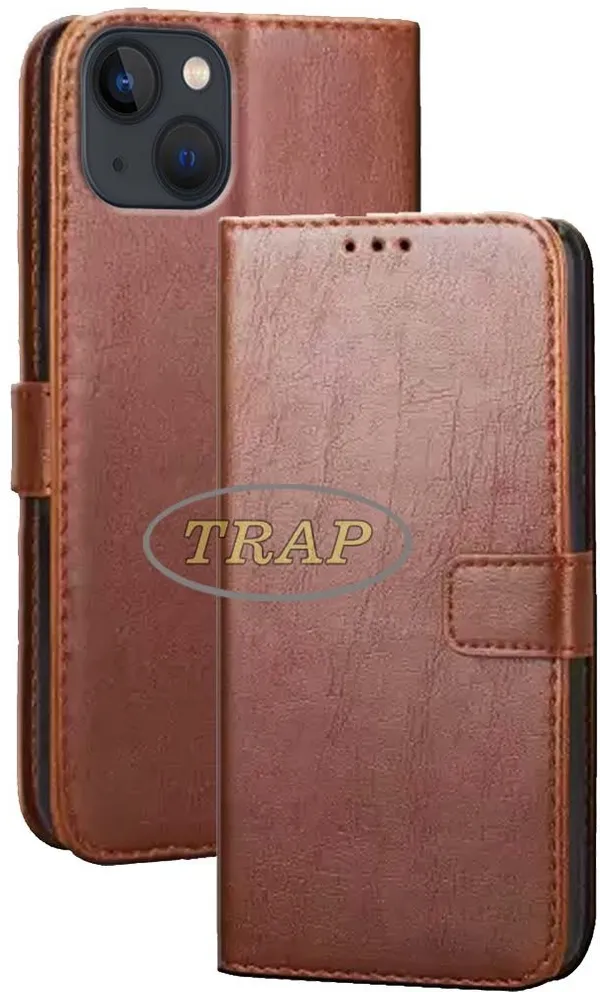 Brown_Artificial_Leather_Apple_iPhone_13_mini_Back_Cover