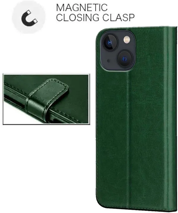 Green_Artificial_Leather_Apple_iPhone_13_mini_Back_Cover