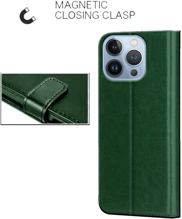Green_Artificial_Leather_Apple_iPhone_13_Pro_Max_Back_Cover