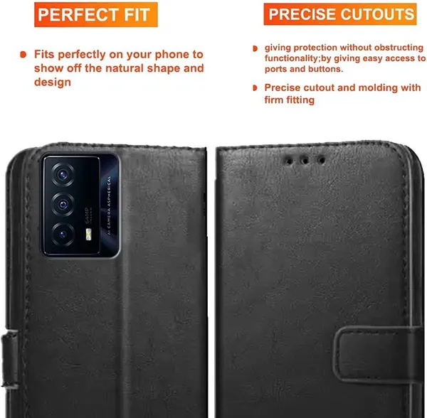 Black_Artificial_Leather_Vivo_iQOO_Z5_Back_Cover
