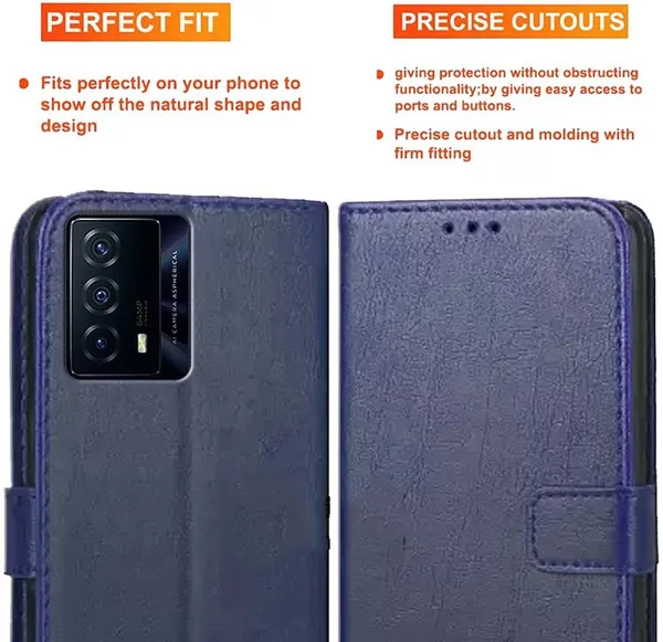 Blue_Artificial_Leather_Vivo_iQOO_Z5_Back_Cover