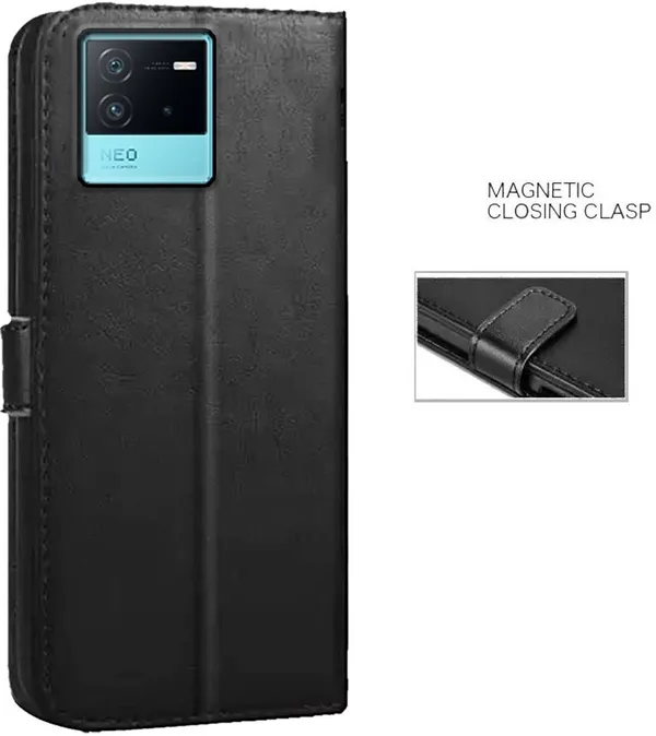 Black_Artificial_Leather_iQOO_Neo_6_5G_Back_Cover