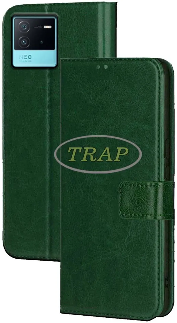 Green_Artificial_Leather_iQOO_Neo_6_5G_Back_Cover