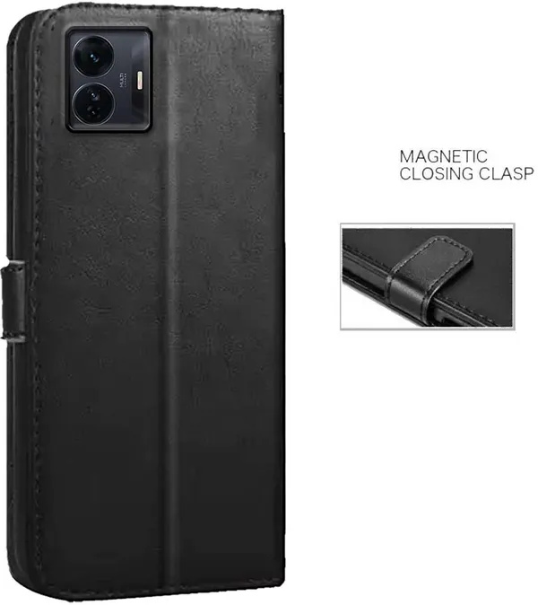 Black_Artificial_Leather_iQOO_Z6_Pro_5G_Back_Cover