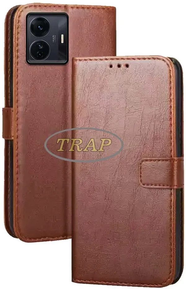 Brown_Artificial_Leather_iQOO_Z6_Pro_5G_Back_Cover