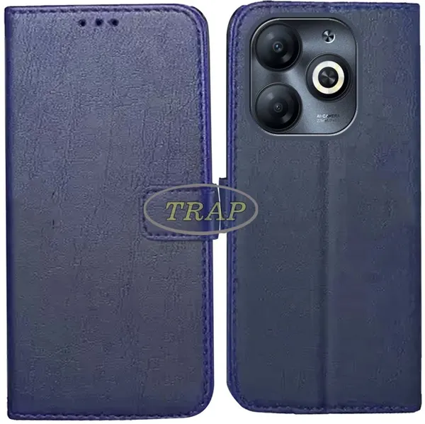 Blue_Artificial_Leather_Infinix_Smart_8_Back_Cover