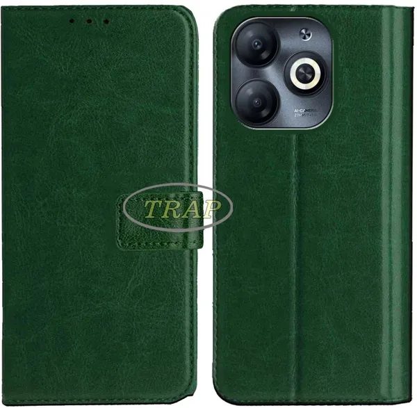 Green_Artificial_Leather_Infinix_Smart_8_Back_Cover