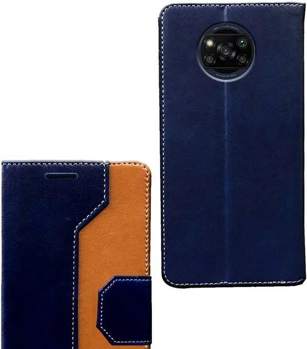 Multicolor_Artificial_Leather_Poco_X3_Pro_Flip_Cover