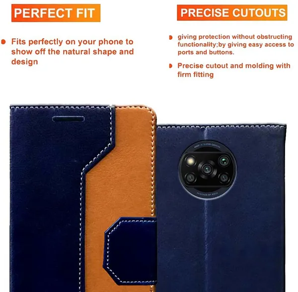 Multicolor_Artificial_Leather_Poco_X3_Pro_Flip_Cover