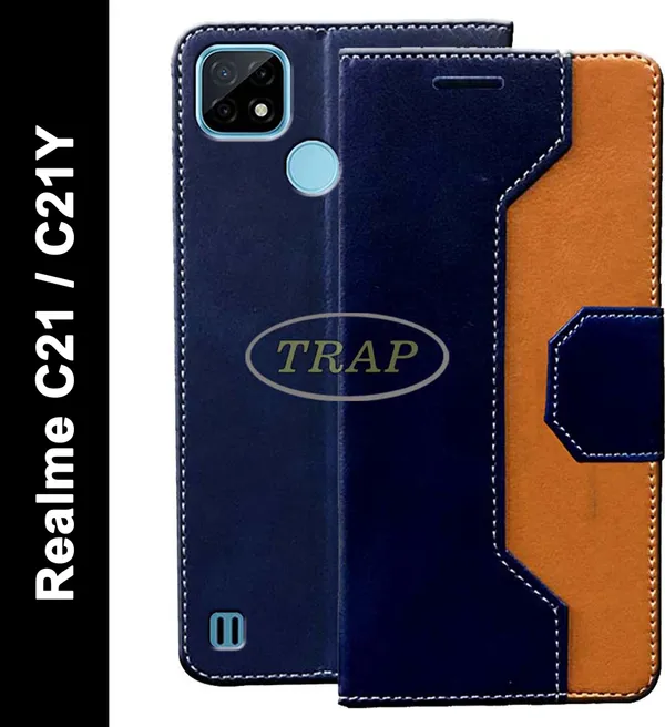 Multicolor_Artificial_Leather_Realme_C21&C21Y_Flip_Cover