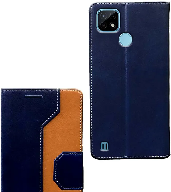 Multicolor_Artificial_Leather_Realme_C21&C21Y_Flip_Cover