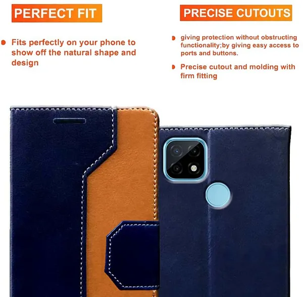 Multicolor_Artificial_Leather_Realme_C21&C21Y_Flip_Cover