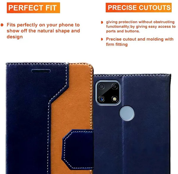 Multicolor_Artificial_Leather_Realme_C25_Flip_Cover