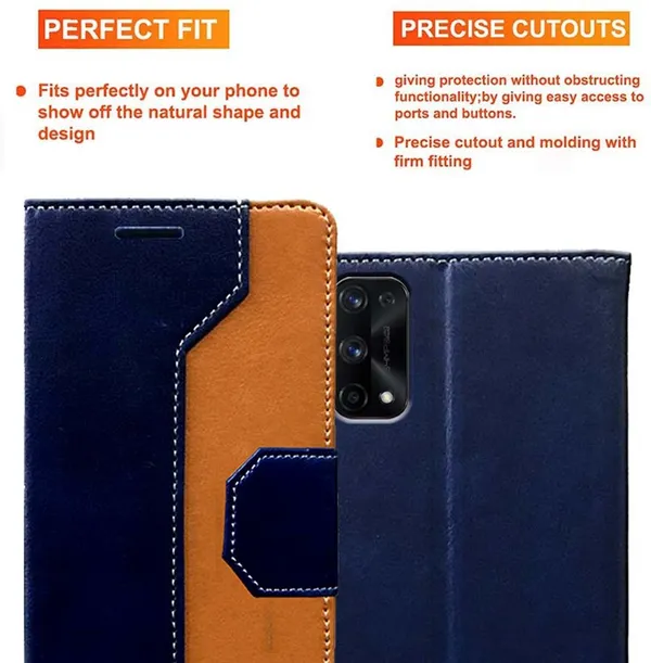 Multicolor_Artificial_Leather_Realme_X7_Pro_5G_Flip_Cover