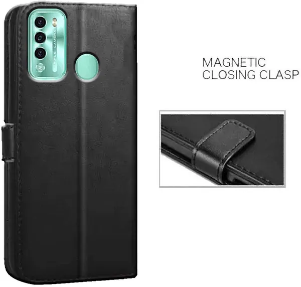 Black_Artificial_Leather_Itel_Vision_2_Flip_Cover