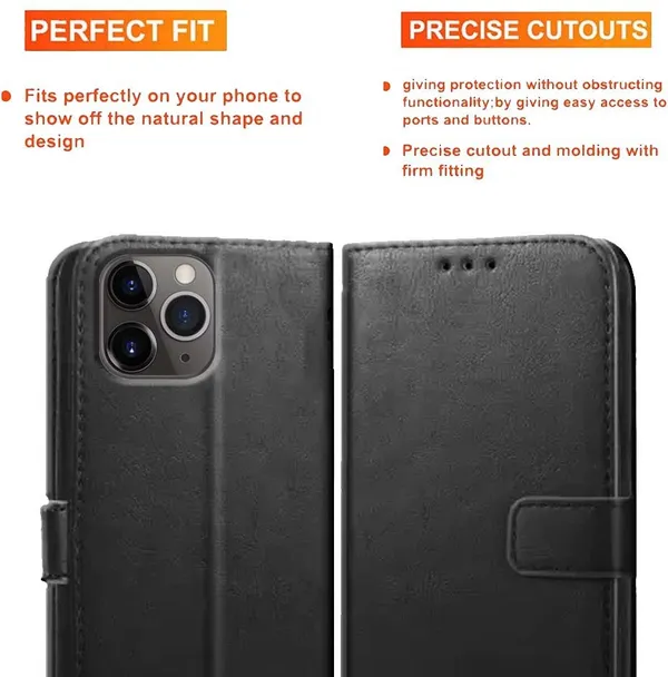 Black_Artificial_Leather_Apple_iPhone_11_Pro_Max_Flip_Cover