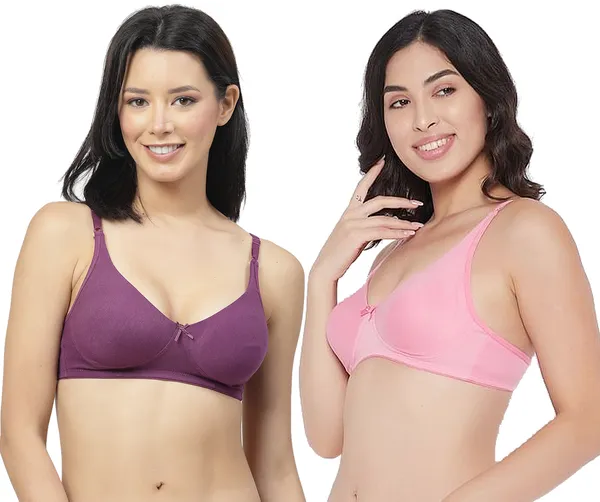 Purple_&_Pink_Cotton_Blend_T-Shirt_Bra_for_Women_Pack_of_2