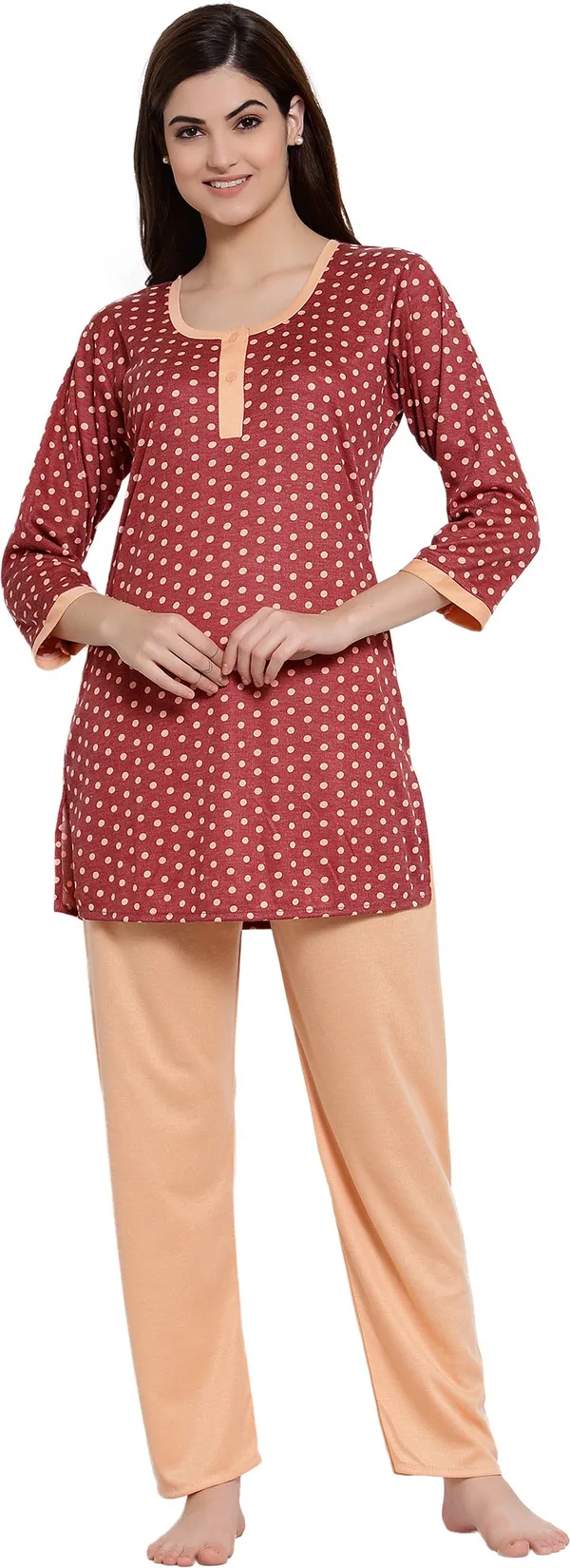 ORANGE_Printed__Cotton_Top_&_Pyjama_Set