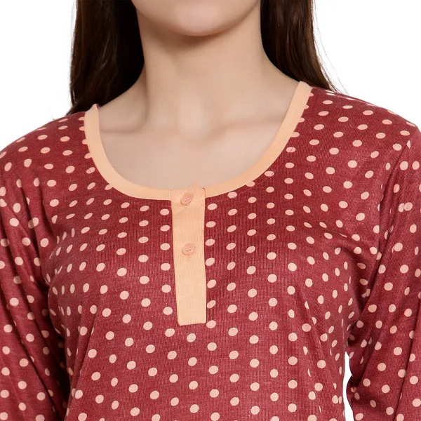 ORANGE_Printed__Cotton_Top_&_Pyjama_Set