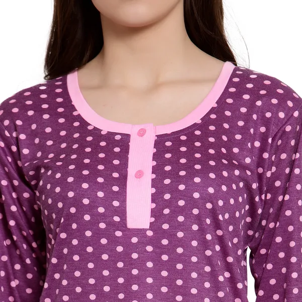 PINK_Polka_Print_Cotton_Top_&_Pyjama_Set