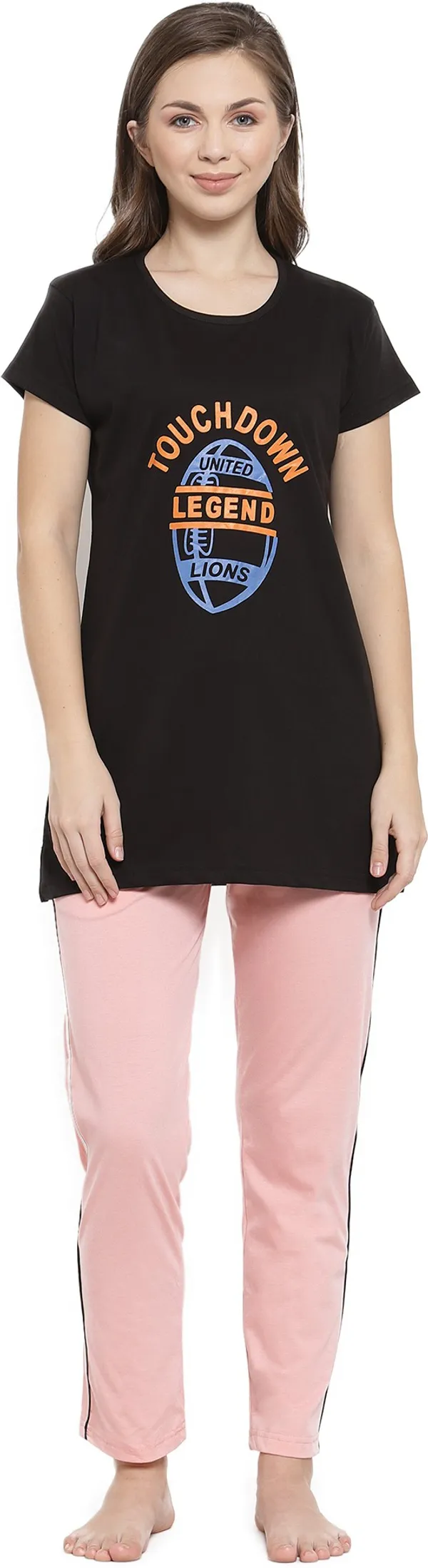 Black_&_Pink_Printed__Cotton_Blend_Top_&_Pyjama_Set