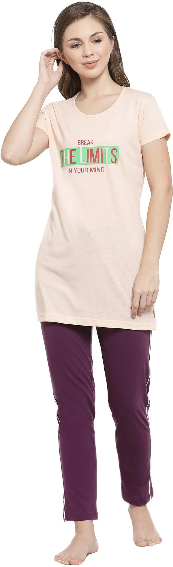Cream_&_Purple_Printed__Cotton_Blend_Top_&_Pyjama_Set