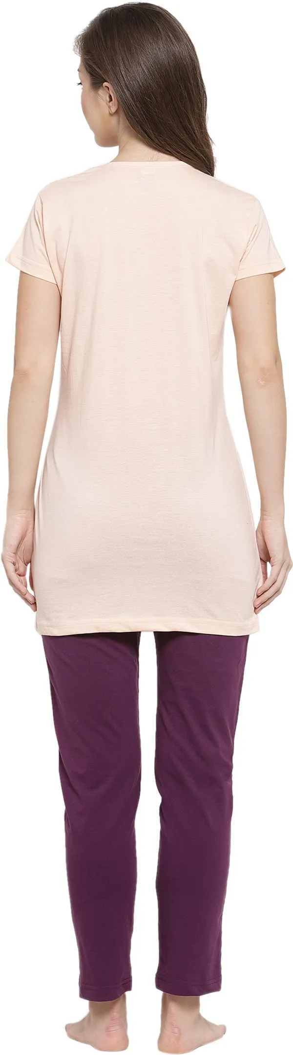 Cream_&_Purple_Printed__Cotton_Blend_Top_&_Pyjama_Set