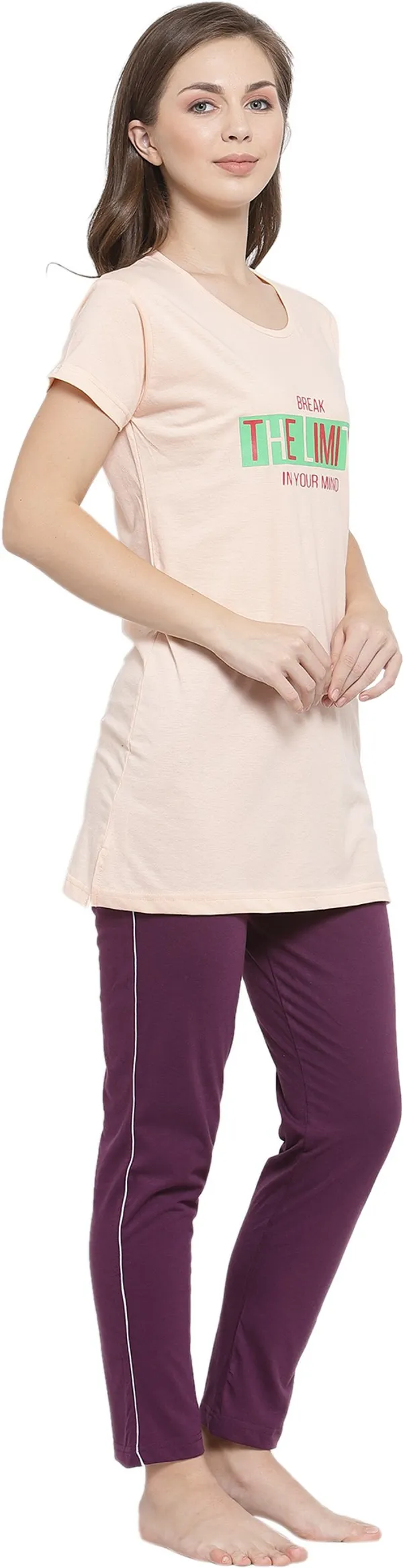 Cream_&_Purple_Printed__Cotton_Blend_Top_&_Pyjama_Set
