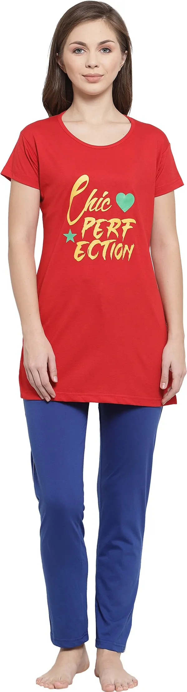 Blue_&_Red_Printed__Cotton_Blend_Top_&_Pyjama_Set