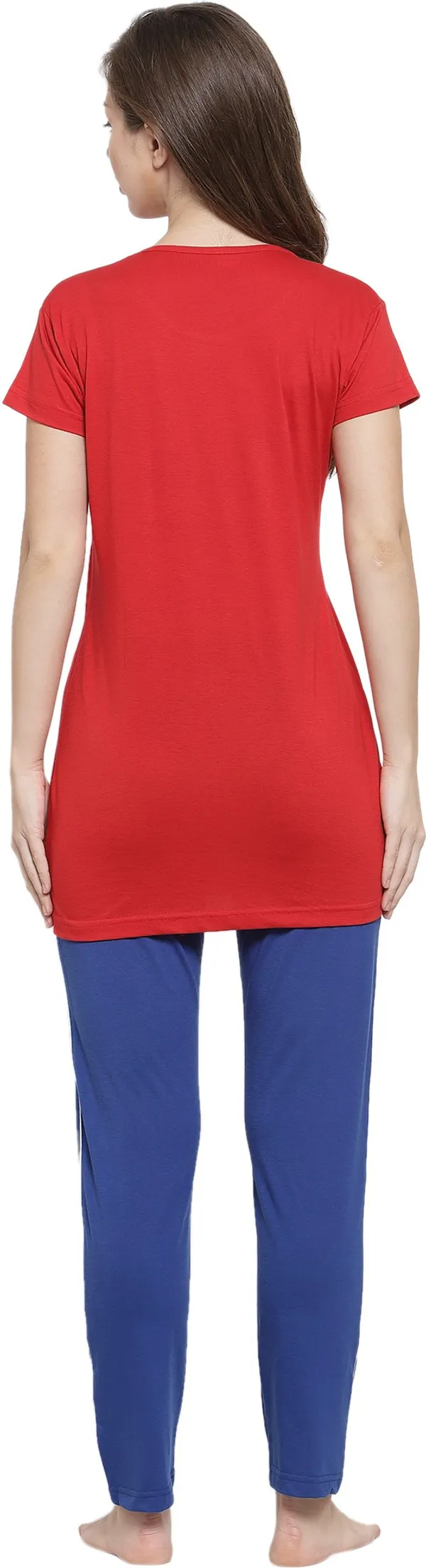 Blue_&_Red_Printed__Cotton_Blend_Top_&_Pyjama_Set