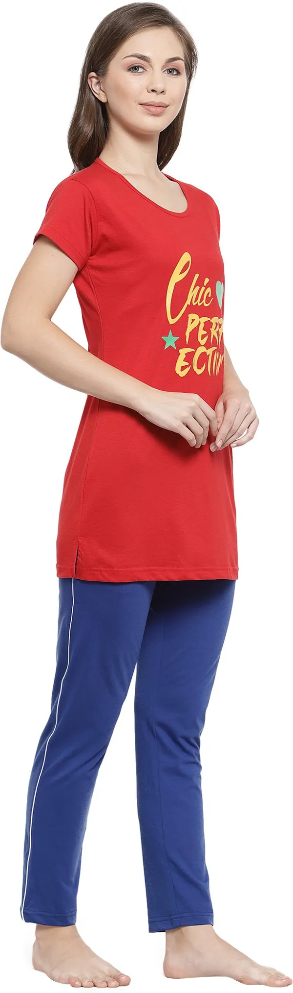 Blue_&_Red_Printed__Cotton_Blend_Top_&_Pyjama_Set