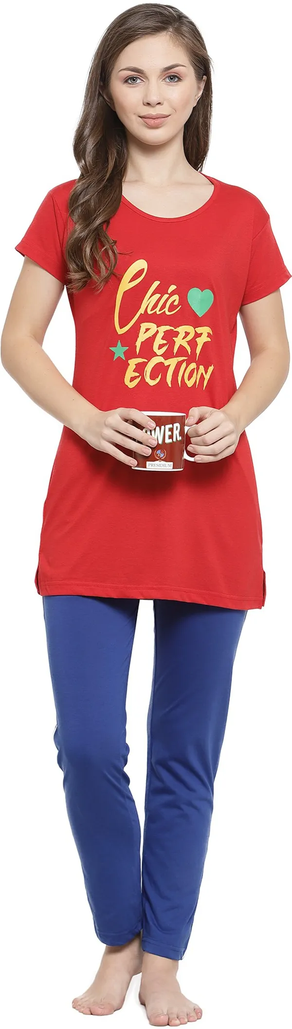 Blue_&_Red_Printed__Cotton_Blend_Top_&_Pyjama_Set