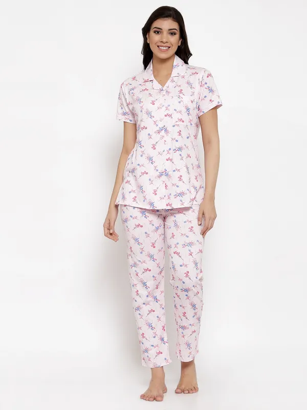 PINK_Printed__Cotton_Shirt_&_Pyjama_set