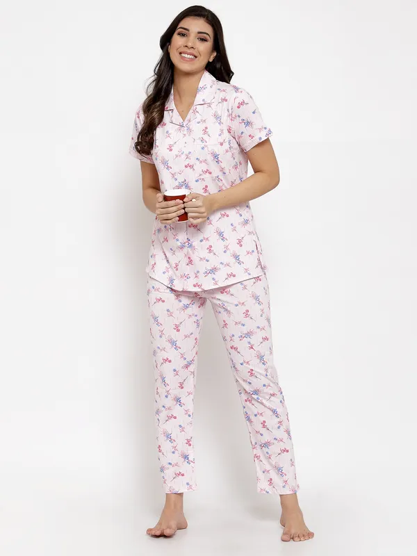 PINK_Printed__Cotton_Shirt_&_Pyjama_set