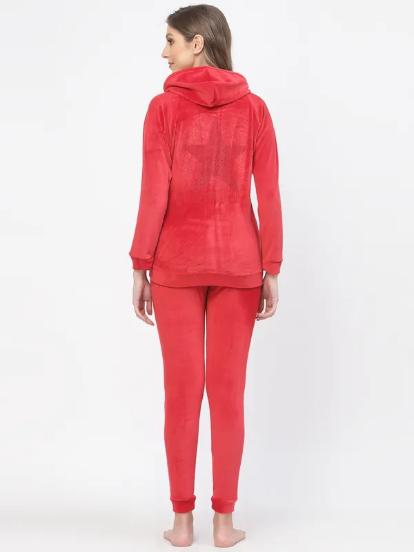 Red_Solid_Velvet_Top_&_Pyjama_Set