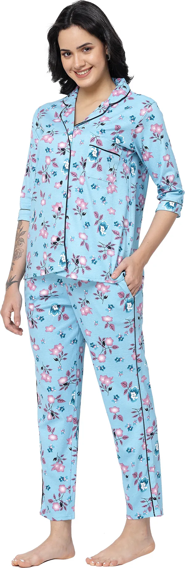 Blue_Printed__Cotton_Night_Suit_Set