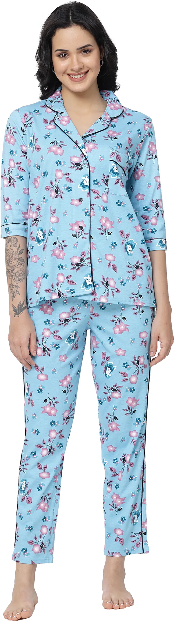 Blue_Printed__Cotton_Night_Suit_Set