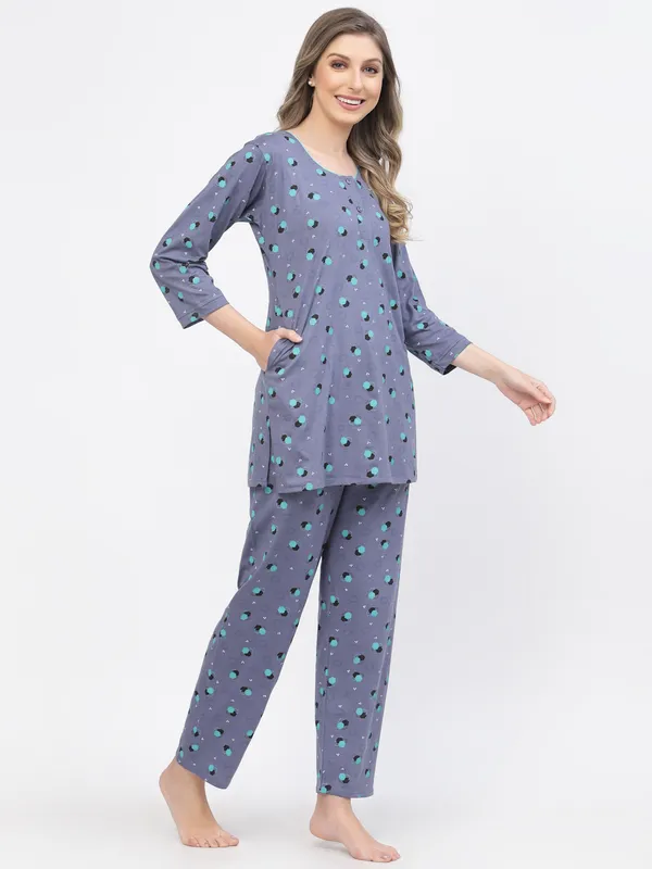 Blue_Printed__Cotton_Top_&_Pyjama_Set