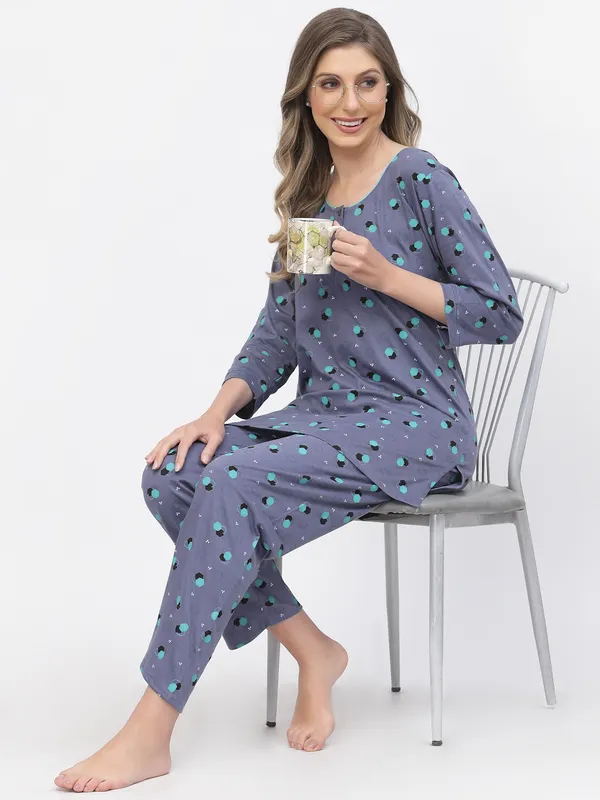 Blue_Printed__Cotton_Top_&_Pyjama_Set