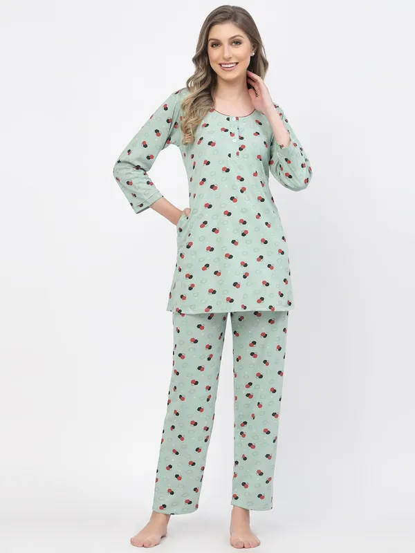 Light_Green_Printed__Cotton_Top_&_Pyjama_Set