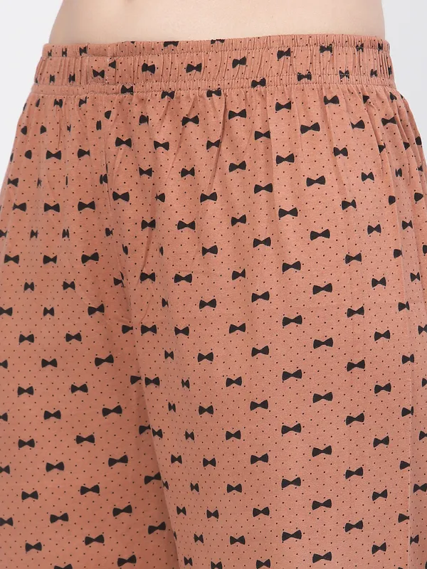 Brown_Printed__Cotton_Top_&_Pyjama_Set