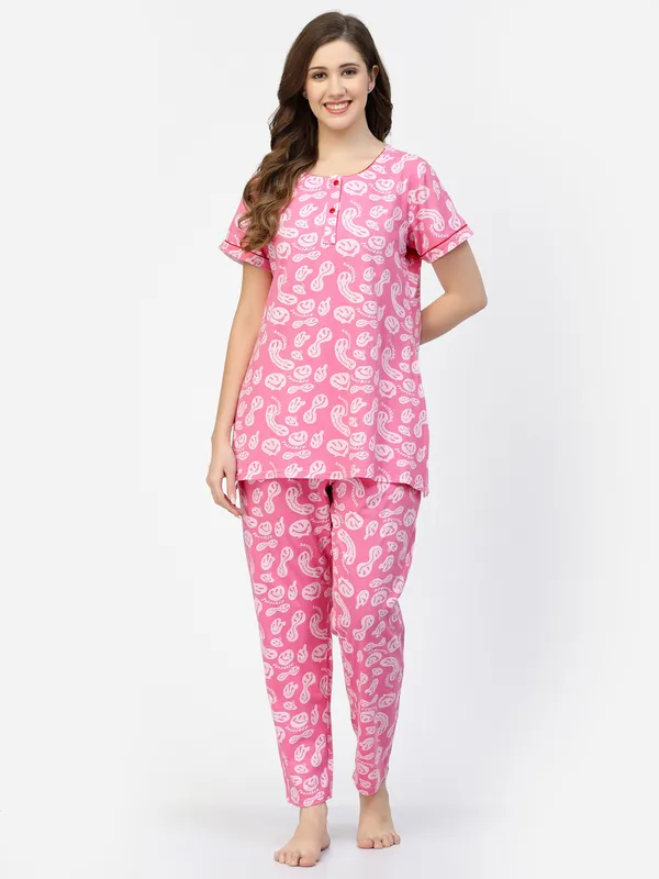 Red_Printed__Cotton_Blend_Night_Suit_Set