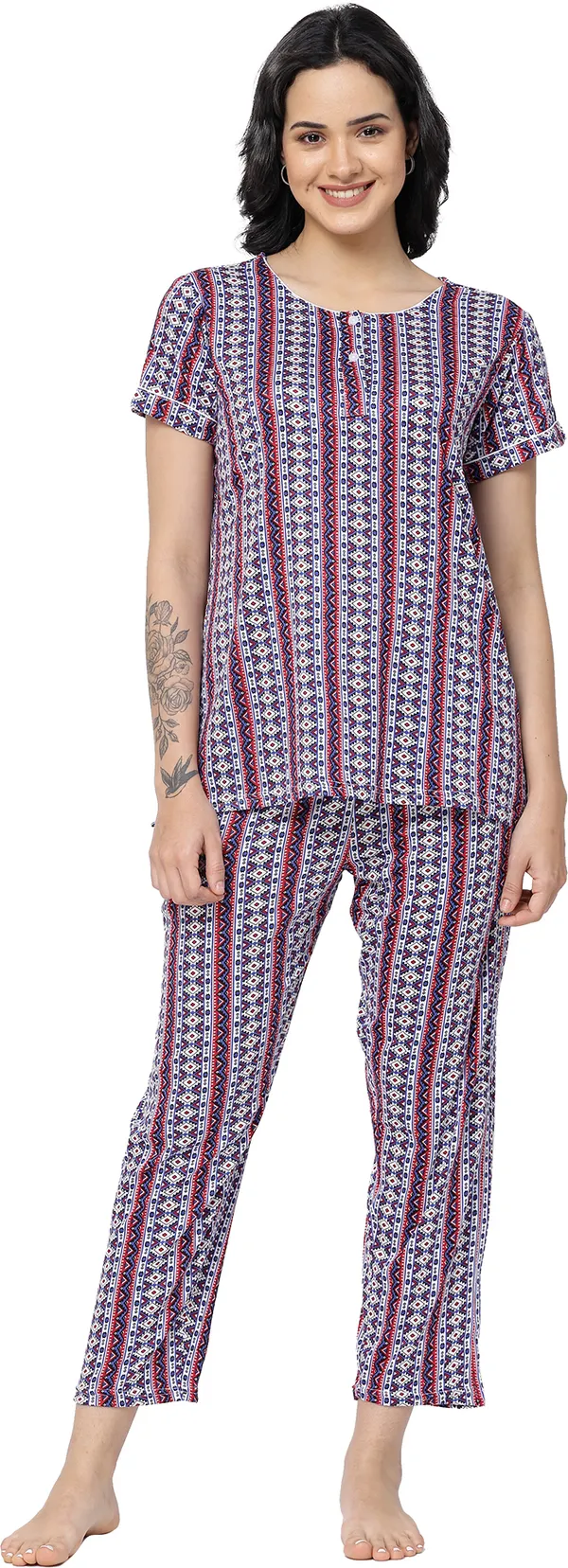 Multi_Printed__Lycra_Blend_Night_Suit_Set